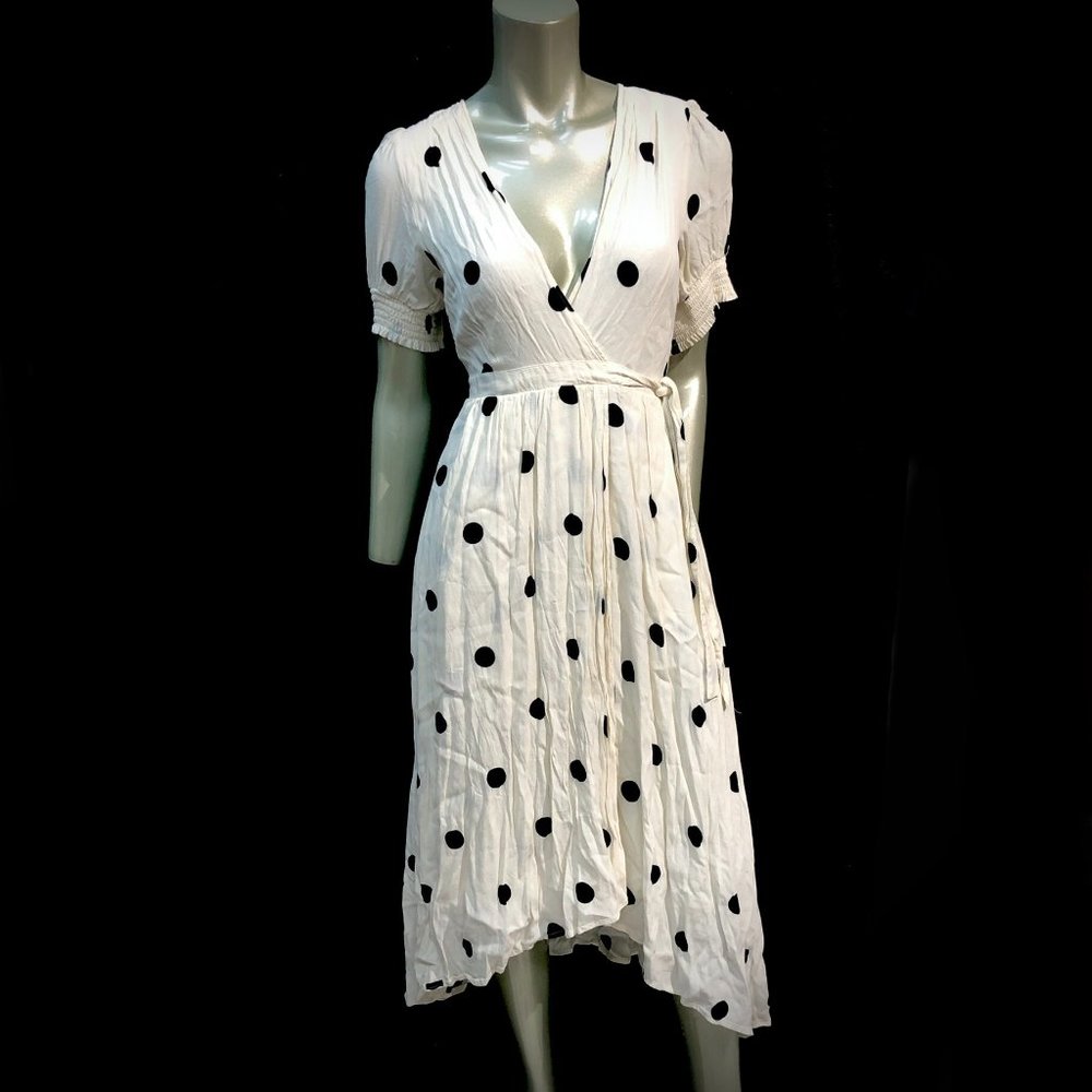 Maeve Anthropologie Breanna Polka Dot Wrap Dress